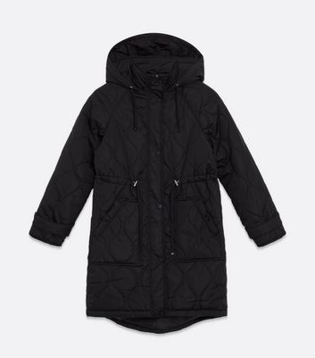 petite black maxi puffer coat