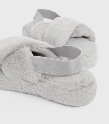 Girls Slipper Boots Colourful Faux Fur Memory Foam Kids Boot Slippers Size  11-5 | eBay