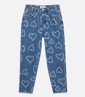Blue Heart High Waist Tori Mom Jeans 