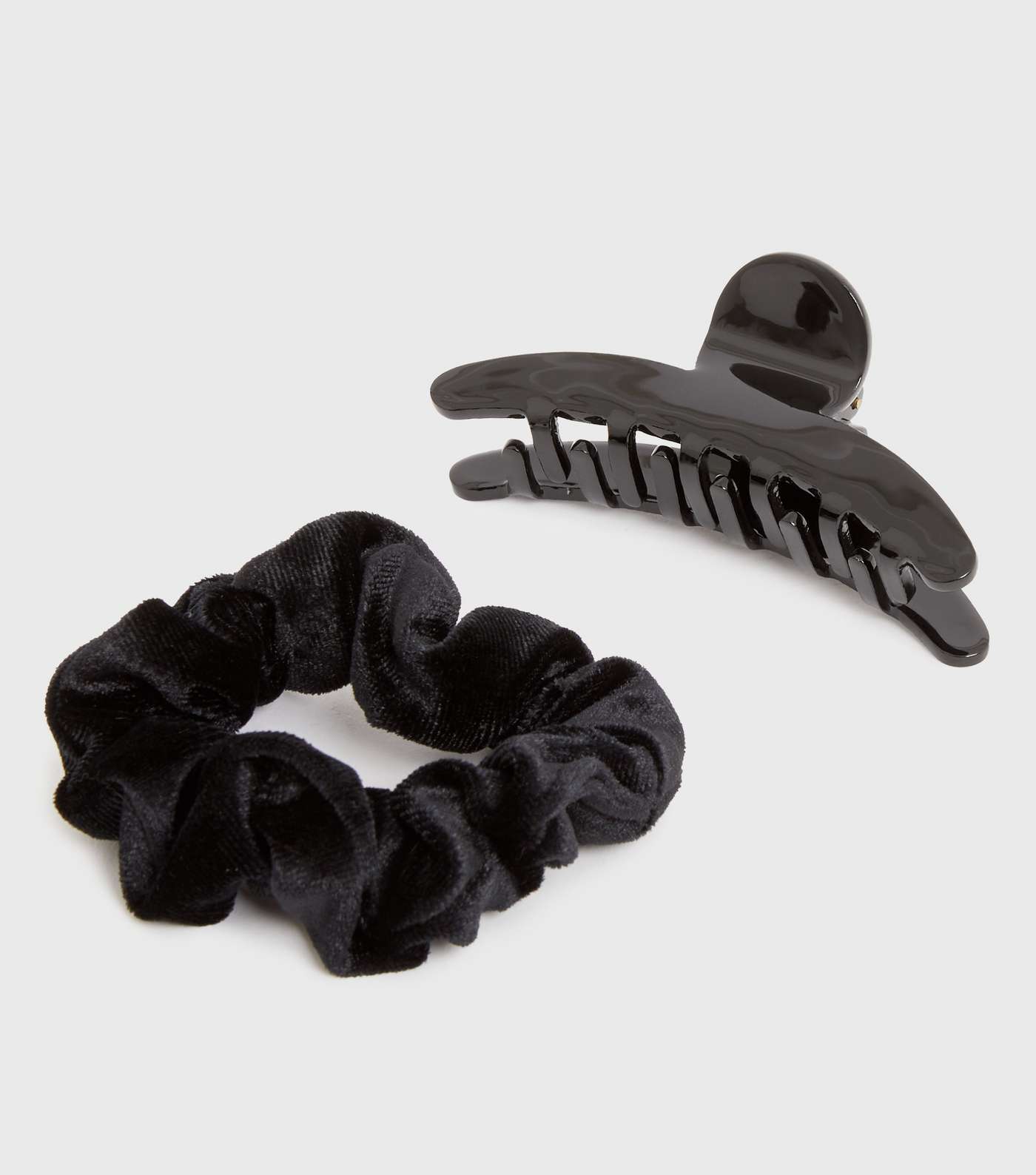2 Pack Black Clip and Scrunchie Set