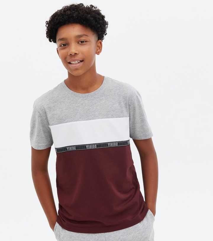 boys burgundy shirt