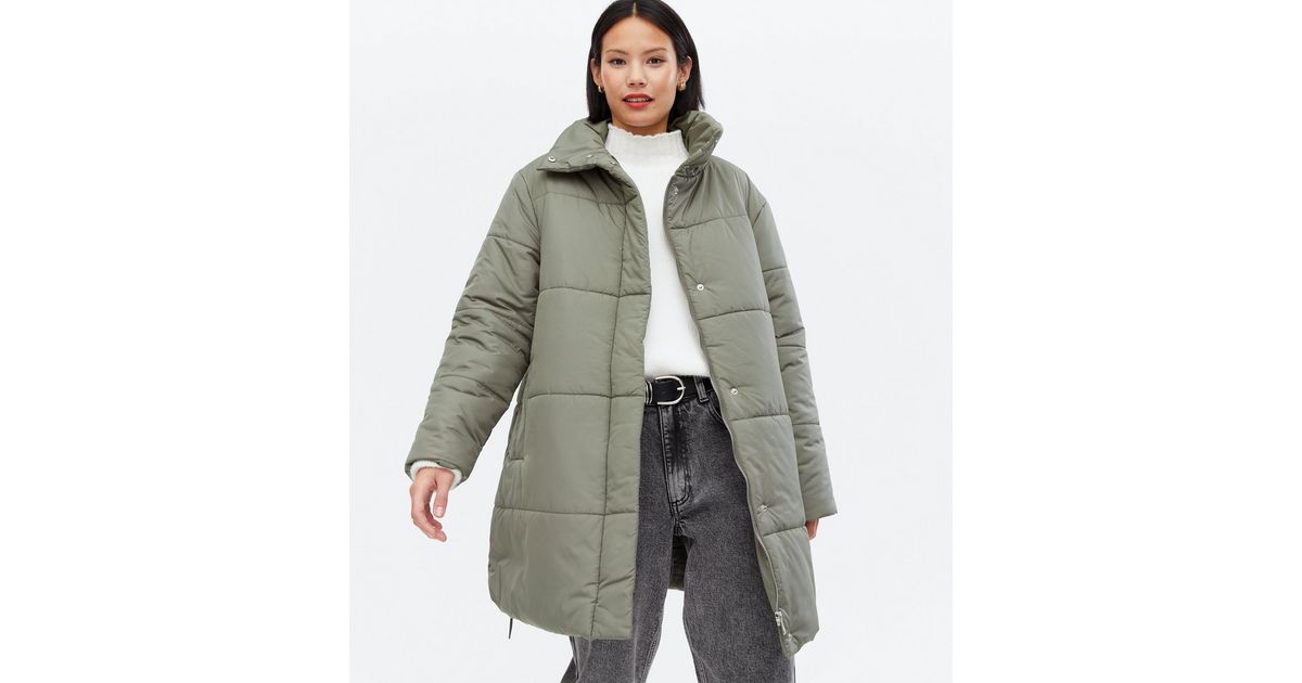 womens light green puffer jacket
