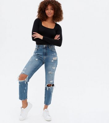 New look tori 2024 mom ripped jeans