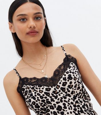 leopard print slip