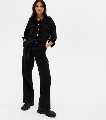 black denim jumpsuit womens