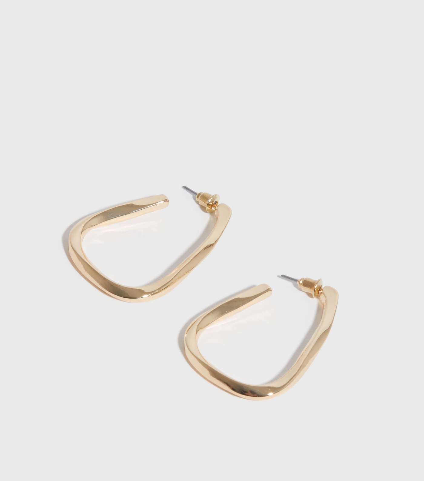 Gold Chunky Irregular Hoop Earrings