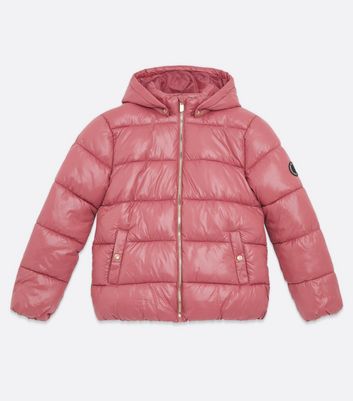 pink down jacket