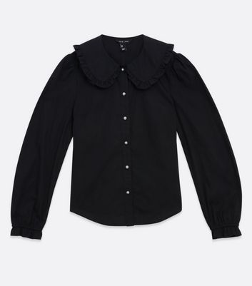 black collared blouse