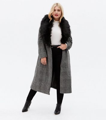 black faux fur formal jacket