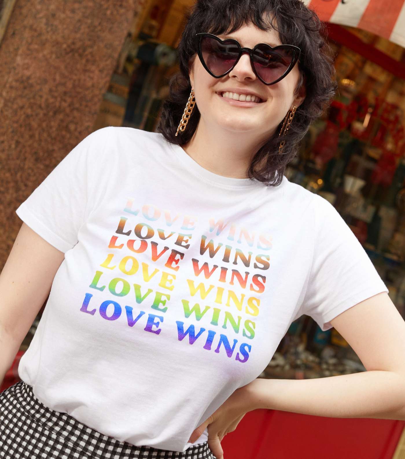 White Rainbow Love Wins Logo Pride Charity T-Shirt