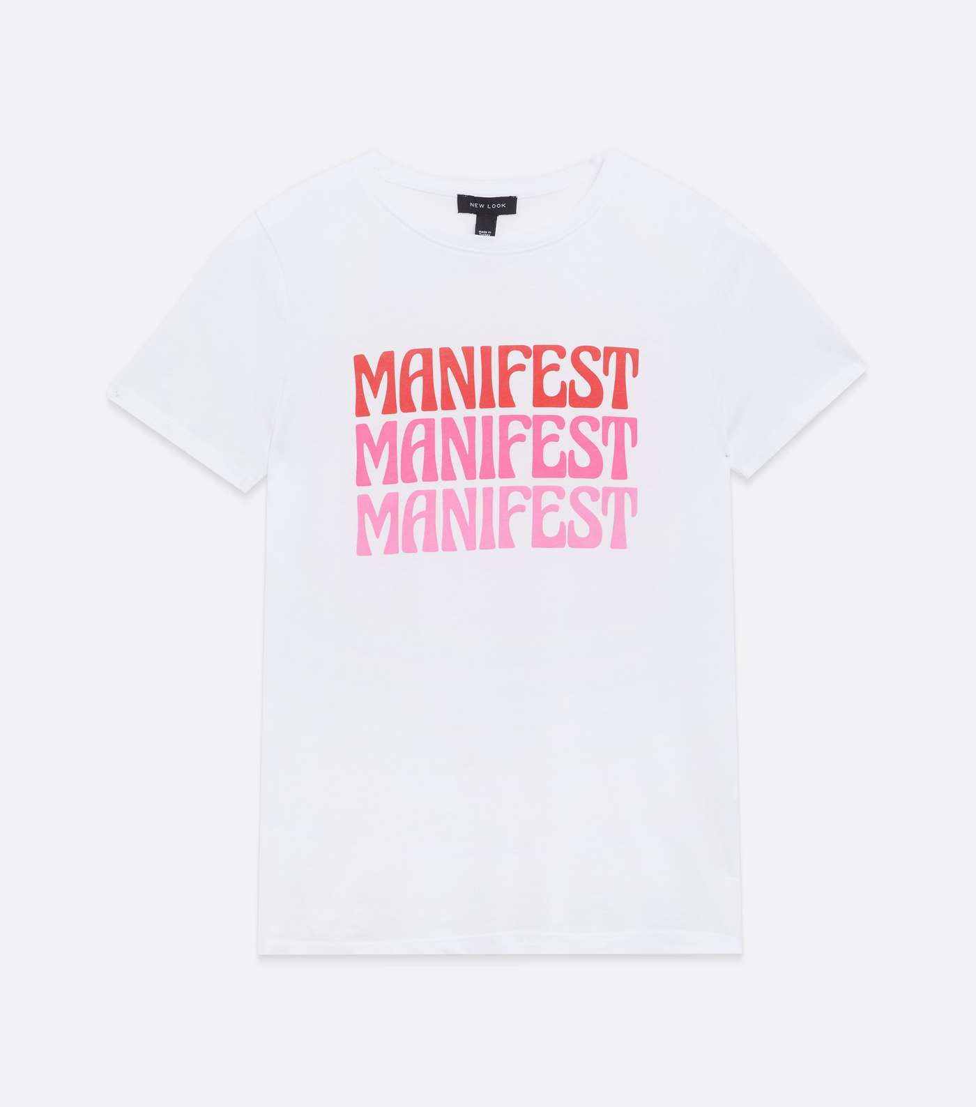 White Manifest Retro Logo T-Shirt Image 5