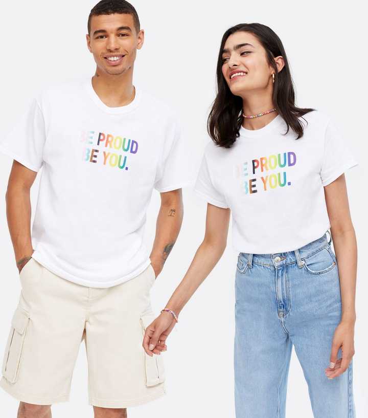 White Be Proud Be You Logo Pride Charity T-Shirt