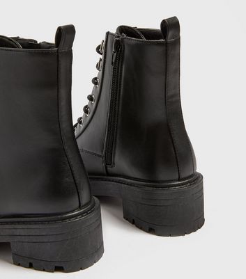 Black lace up boots hotsell new look