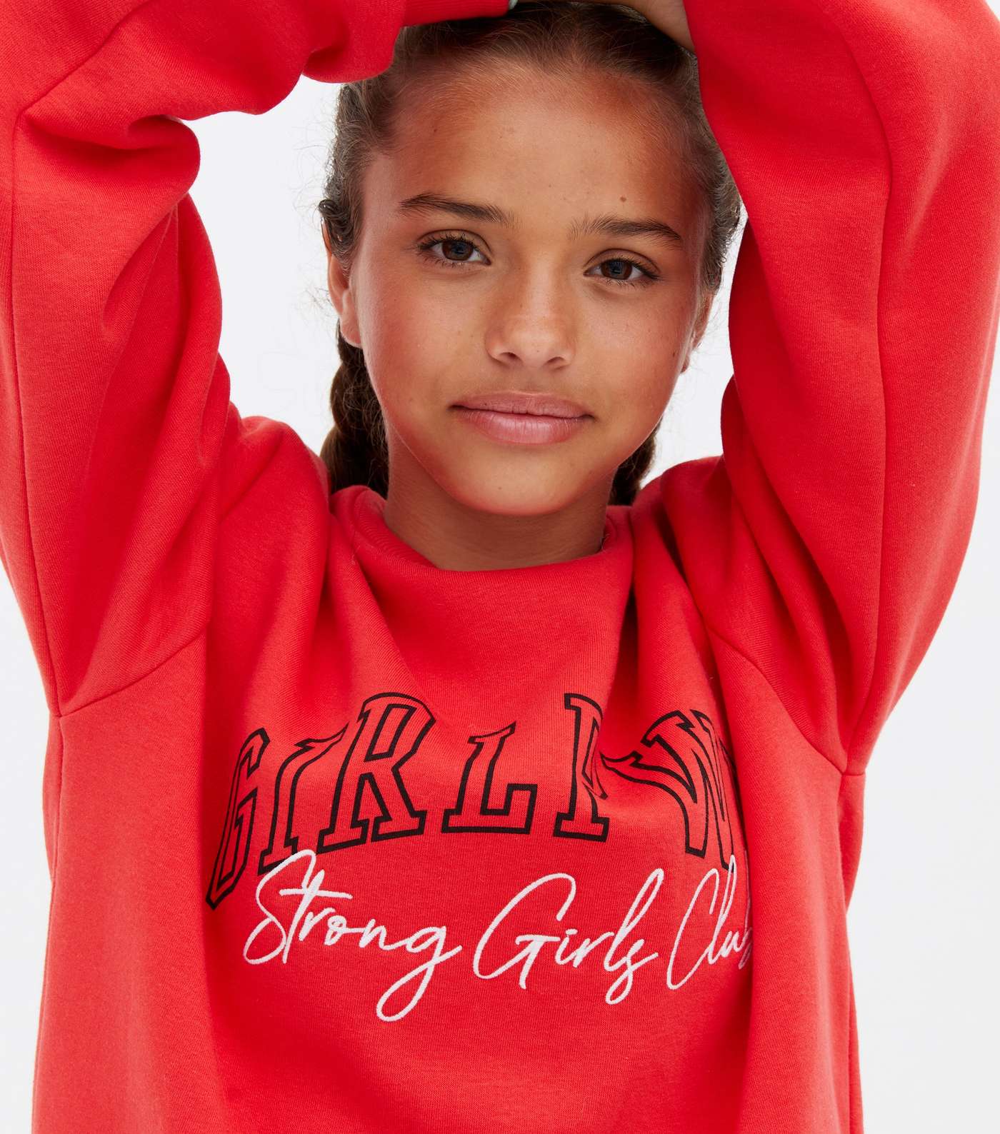 Girls Red Girls Power Long Sweatshirt Image 3