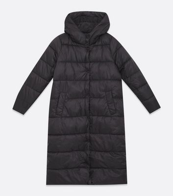 black long puffer coat womens