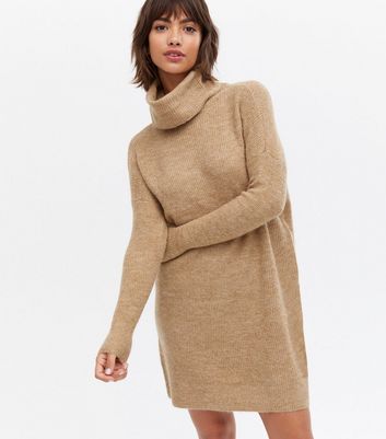 cowl neck wool dress