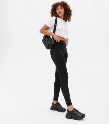 Click to view product details and reviews for Black Jersey High Waist Leggings New Look.