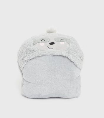 Grey Sloth Fluffy Blanket Hoodie