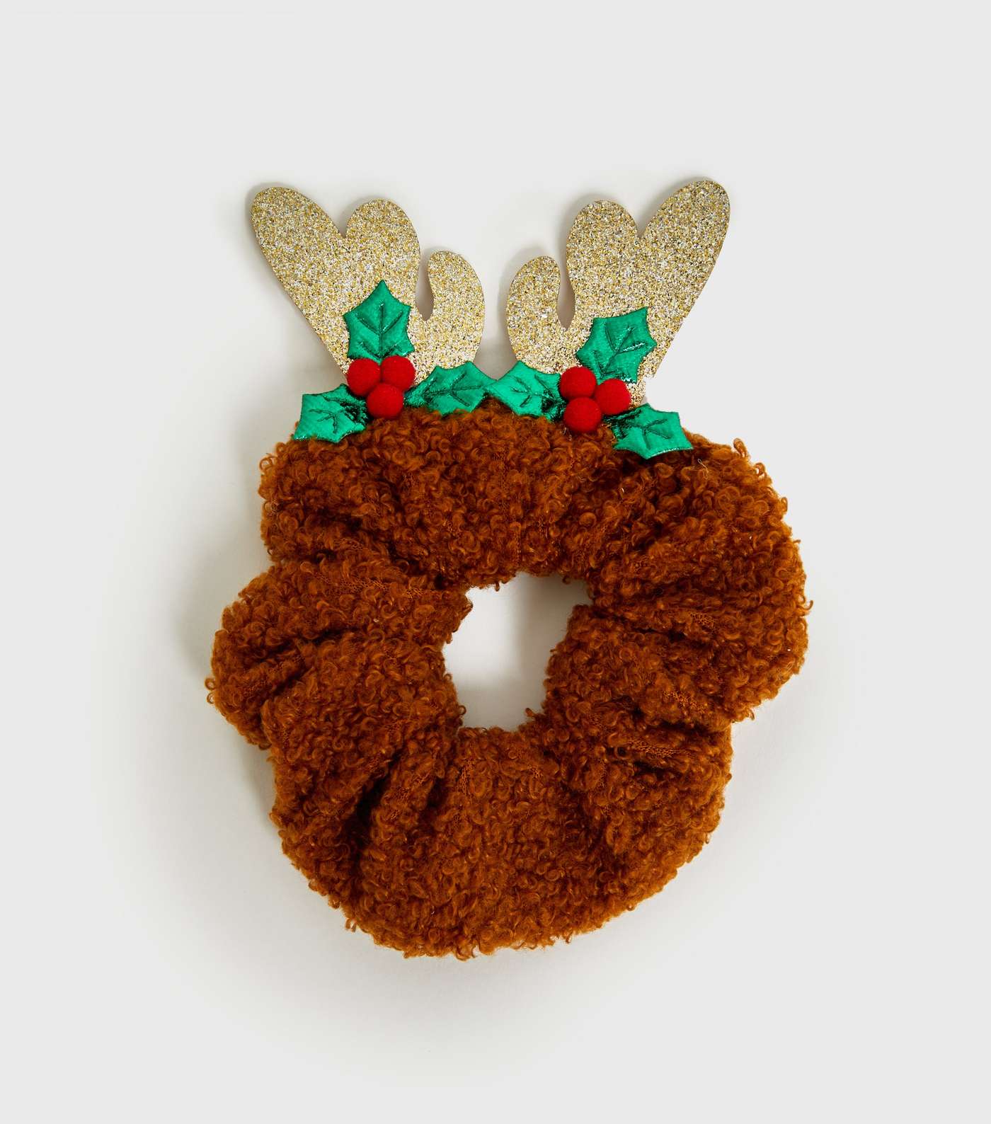 Light Brown Christmas Reindeer Antler Scrunchie Image 2