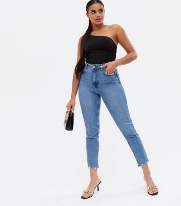 blue one shoulder top