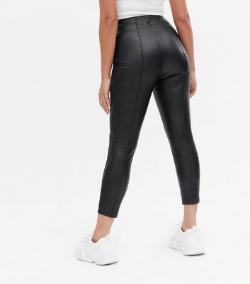 Topshop petite pu on sale leggings