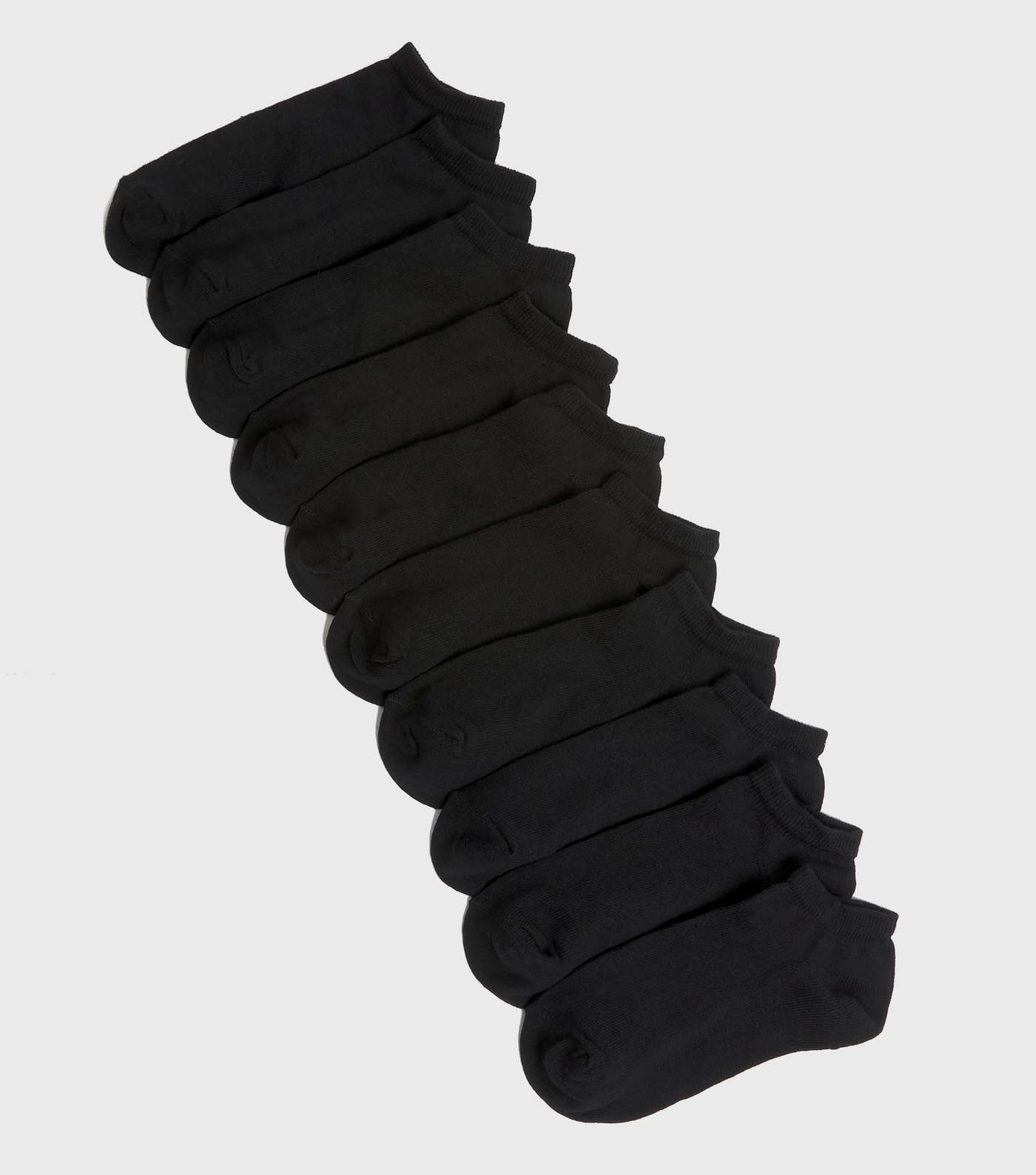 10 Pack Black Trainer Socks