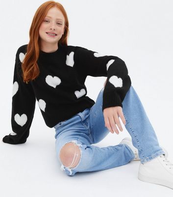 girls heart jumper