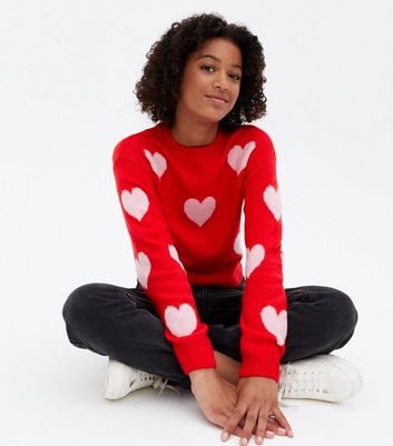 girls heart jumper