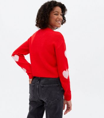 girls heart jumper