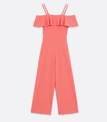 new look coral jumpsuit