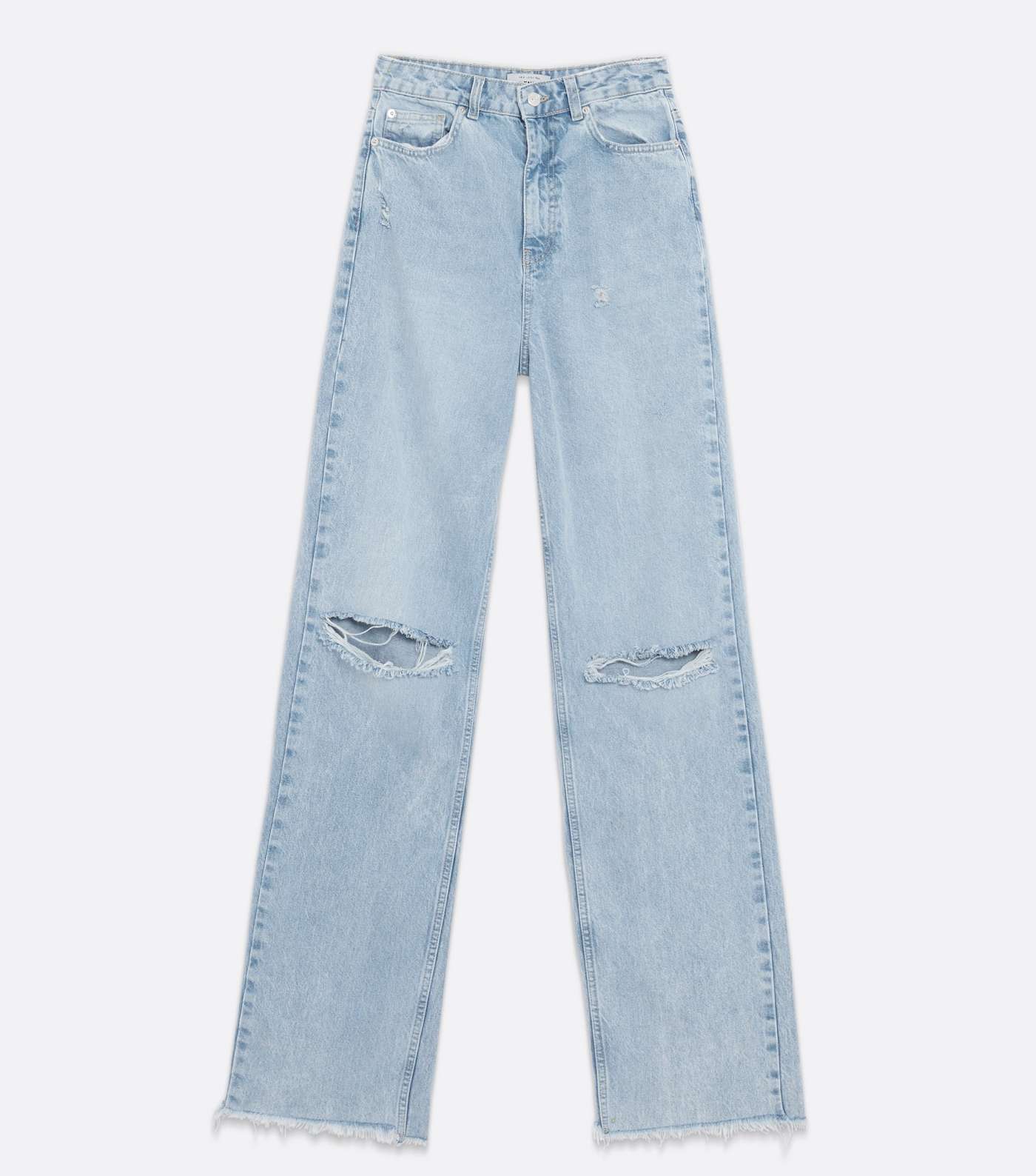 Tall Pale Blue Ripped High Waist Sinead Baggy Fit Jeans Image 5