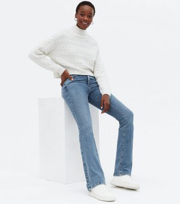Tall Blue Low Rise Flared Brooke Jeans | New Look