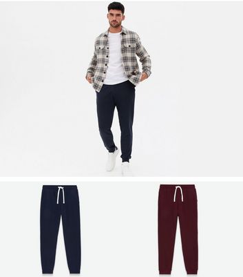 Navy Tie Waist Joggers 