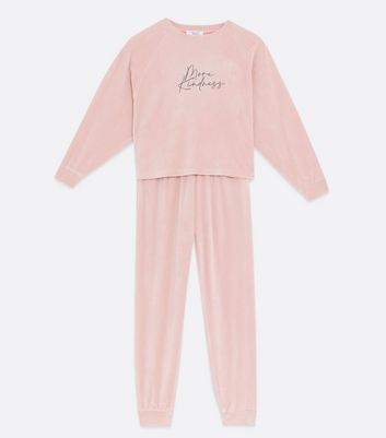 Pink velvet jogger set online