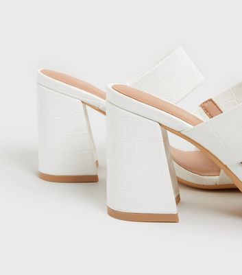 White best sale croc mules