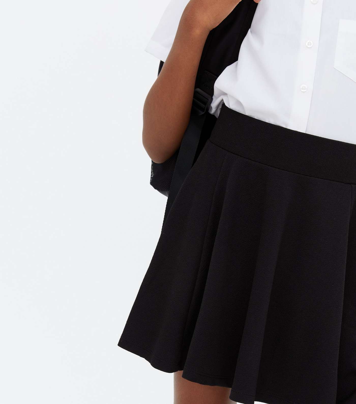 Girls 2 Pack Black Pleated Skater Skirts Image 3