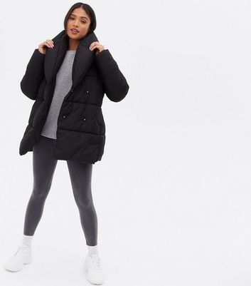 petite black puffer jacket