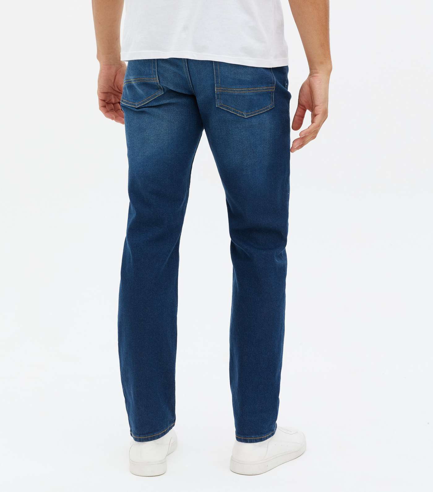 Blue Mid Wash Stretch Slim Fit Jeans Image 4