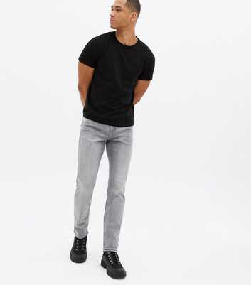 Grey Mid Rise Slim Fit Jeans