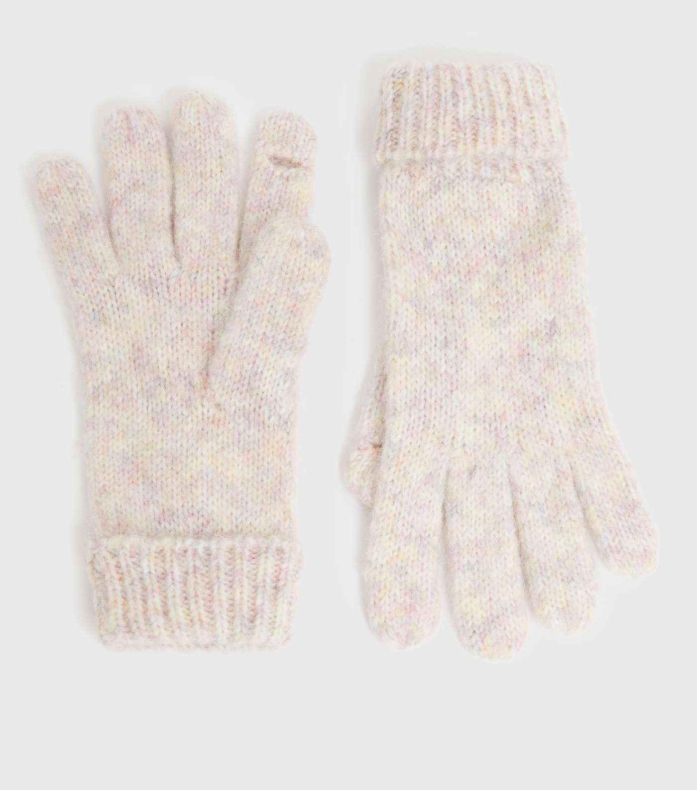 Girls Stone Space Dye Knit Gloves Image 2