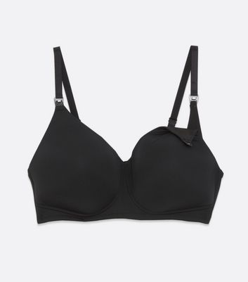 Maternity Black Nursing T-Shirt Bra | New Look