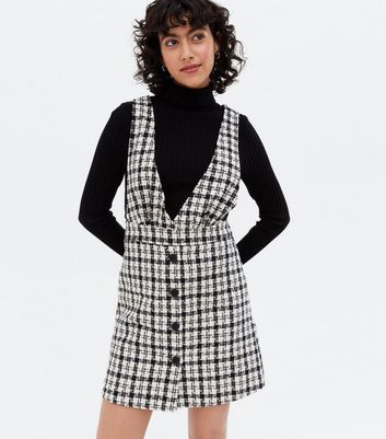 New look cheap checked pinafore