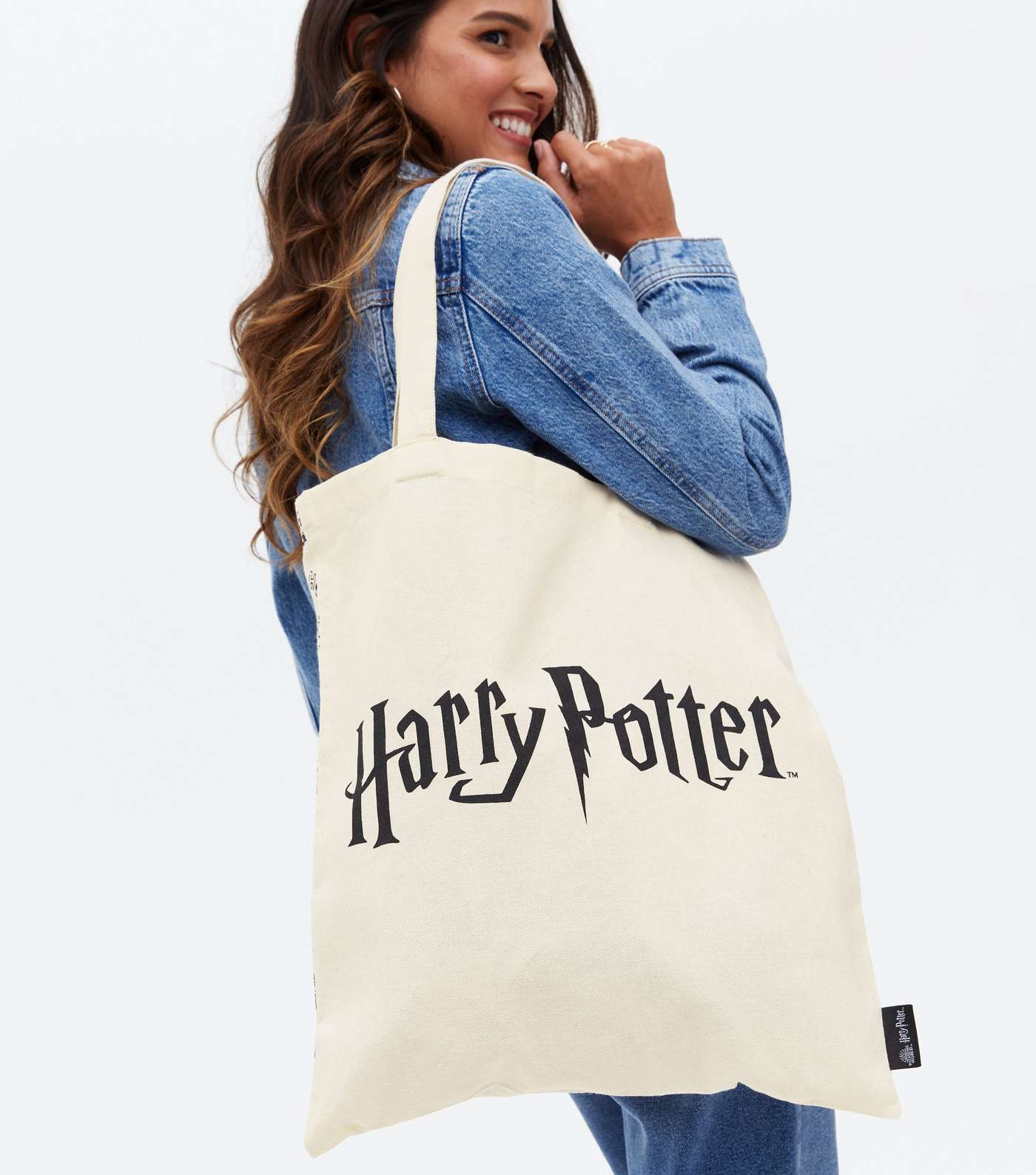 Cream Harry Potter Characters Canvas Tote Bag Image 2