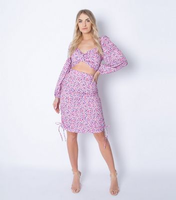 crop top and skirt set new look