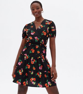 new look wrap floral dress