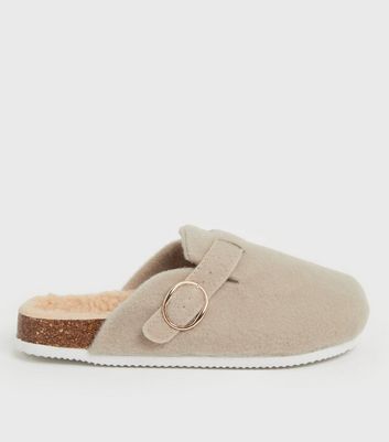 shop for Stone Buckle Strap Slippers New Look Vegan at Shopo