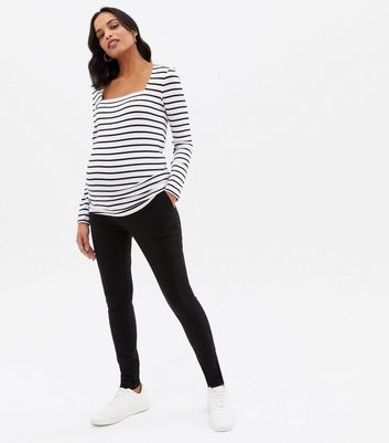 Maternity Black Zip Over Bump Slim Long Trousers New Look | £21.99 | Cabot  Circus