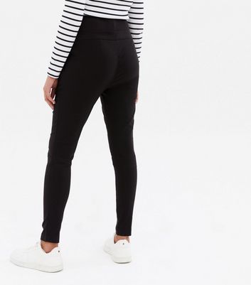 Maternity Black Zip Over Bump Slim Long 
