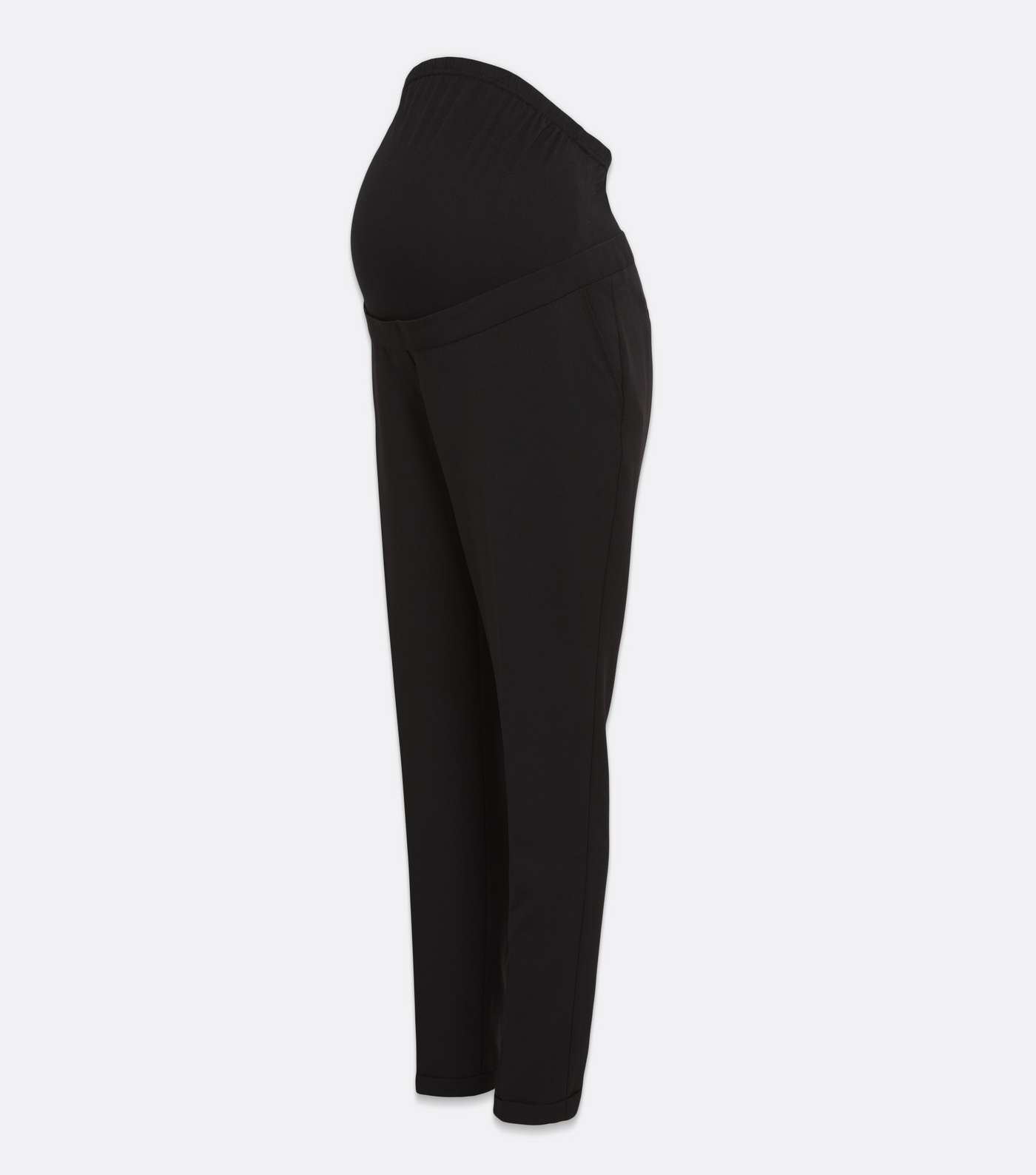 Maternity Black Long Length Over Bump Trousers Image 5