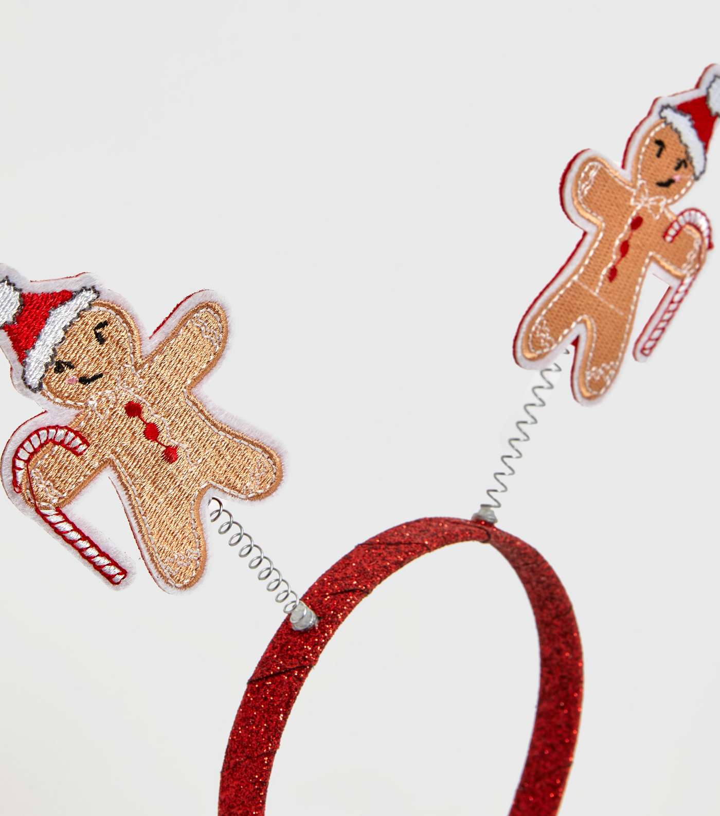 Red Christmas Glitter Gingerbread Bopper Headband Image 3